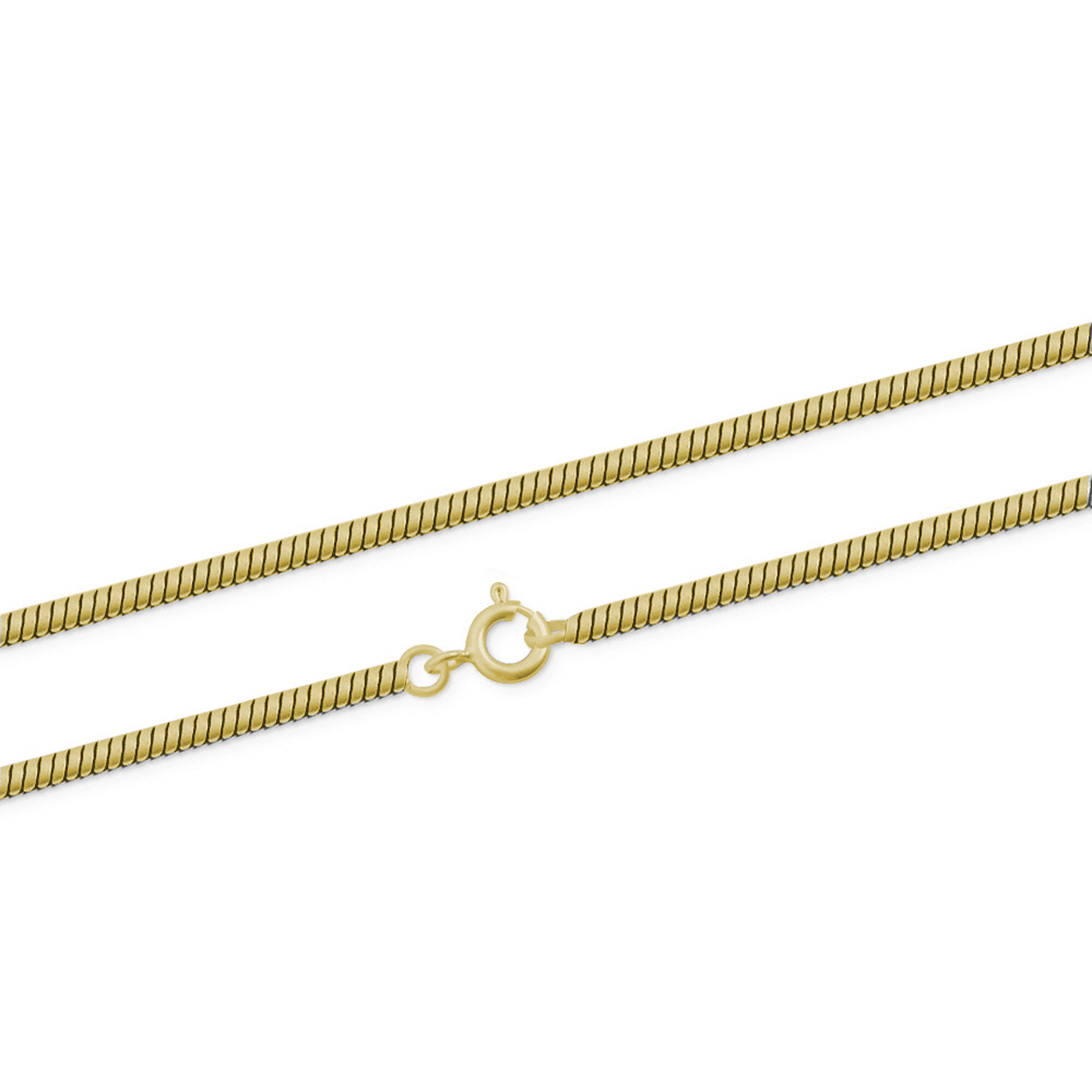 Hals-Kette Schlangenkette Silber-vergoldet 42cm